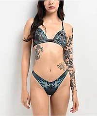 Affliction Electric Storm Black High Leg Bikini Bottom