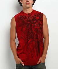 Affliction Eleven Red Tank Top