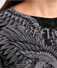 Affliction Elusive Afterlife Black Thermal Long Sleeve T-Shirt