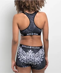 Affliction Empower Black & White Boyshort Underwear