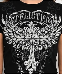 Affliction Empower Black Crop T-Shirt