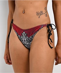 Affliction Empower Dark Red Bikini Bottom