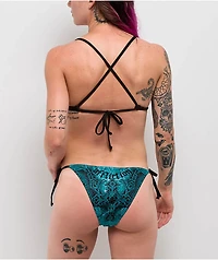 Affliction Eternal Throne Blue High Leg Bikini Bottom