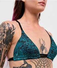 Affliction Eternal Throne Blue Triangle Bikini Top