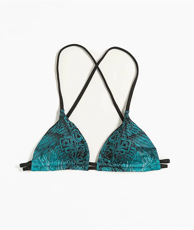 Affliction Eternal Throne Blue Triangle Bikini Top
