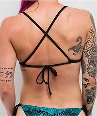 Affliction Eternal Throne Blue Triangle Bikini Top