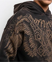 Affliction Eternal Throne Brown Wash Hoodie
