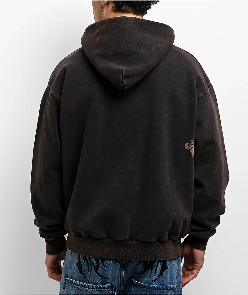 Affliction Eternal Throne Brown Wash Hoodie