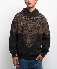 Affliction Eternal Throne Brown Wash Hoodie