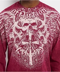 Affliction Eternity Dark Red Long Sleeve T-Shirt