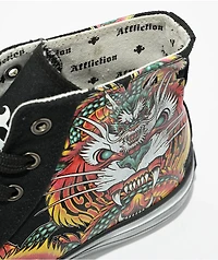 Affliction Flame & Fable Black, Red Yellow Shoes
