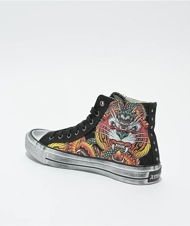 Affliction Flame & Fable Black, Red Yellow Shoes
