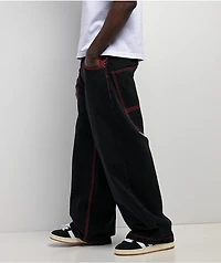 Affliction Flameful Faith Black Wide Leg Jeans
