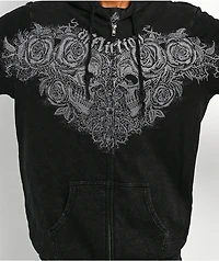 Affliction Forgotten Black Wash Zip Hoodie