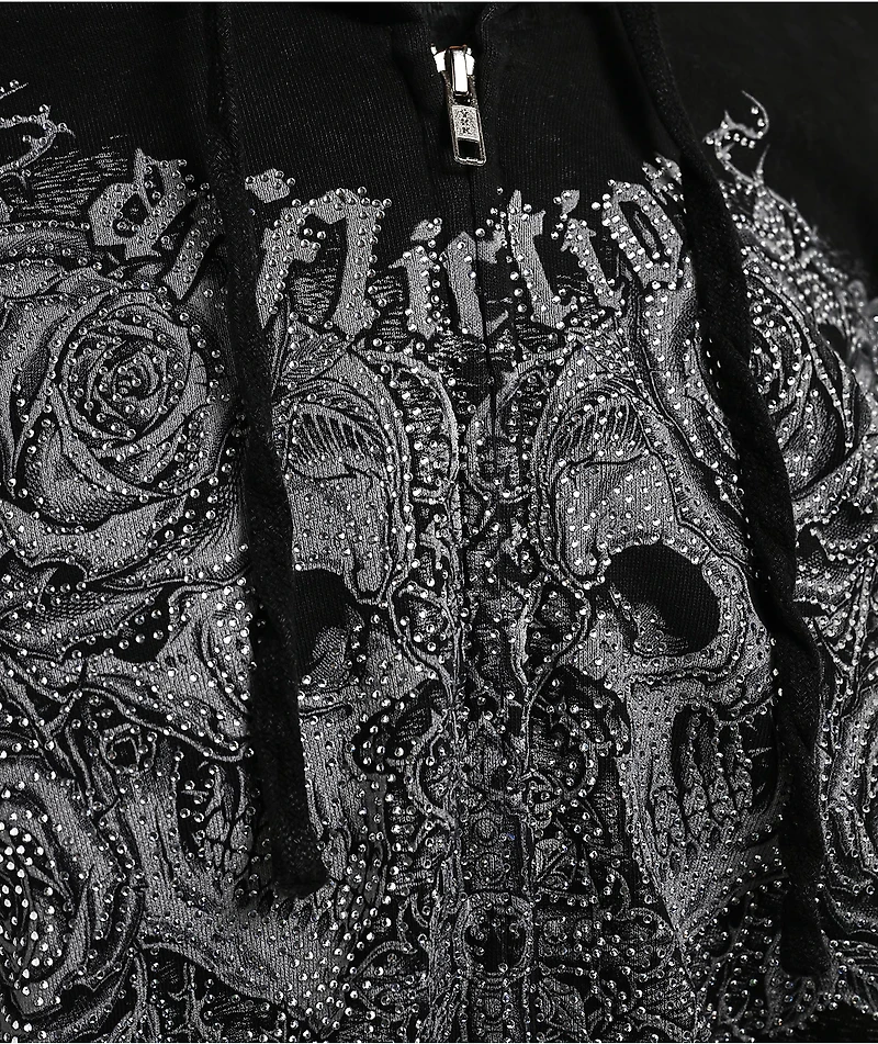 Affliction Forgotten Black Wash Zip Hoodie