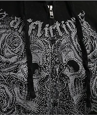 Affliction Forgotten Black Wash Zip Hoodie