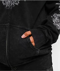 Affliction Forgotten Black Wash Zip Hoodie