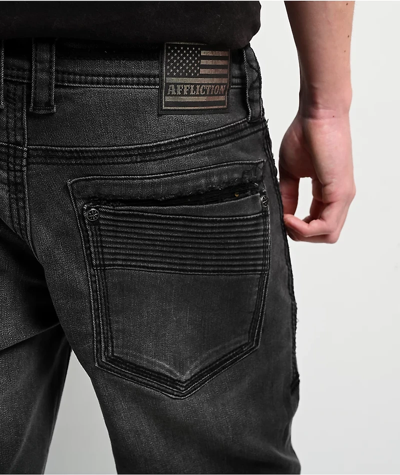 Affliction Gage Alchemy Black Wash Straight Leg Jeans