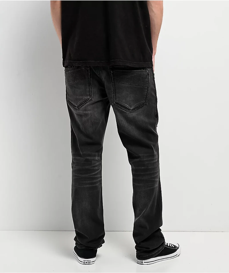 Affliction Gage Alchemy Black Wash Straight Leg Jeans