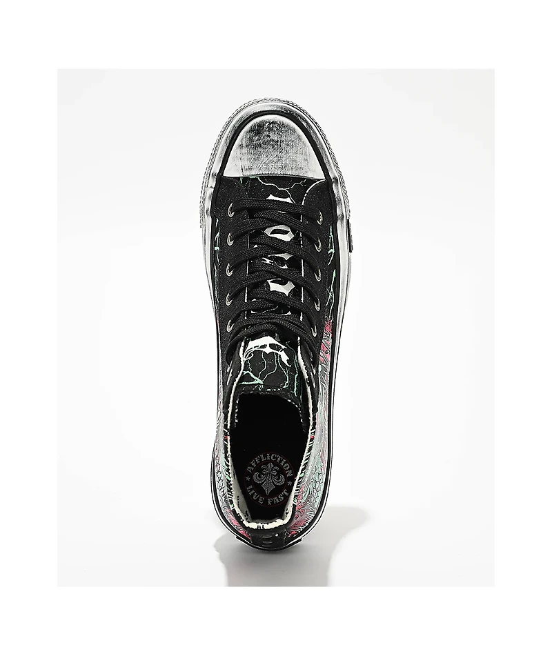 Affliction Ghost Black & Red Shoes