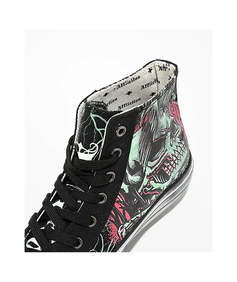 Affliction Ghost Black & Red Shoes