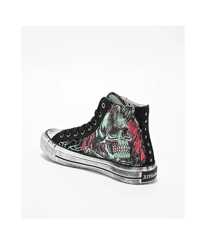 Affliction Ghost Black & Red Shoes