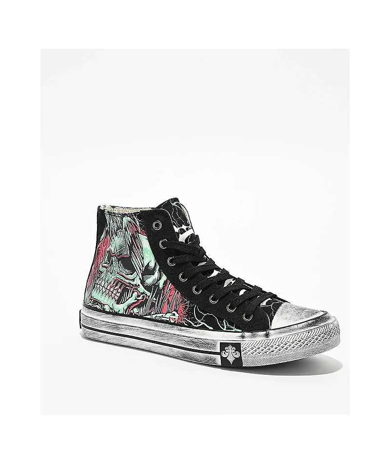 Affliction Ghost Black & Red Shoes