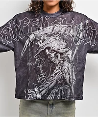 Affliction Ghost Fever Black Crop Jersey