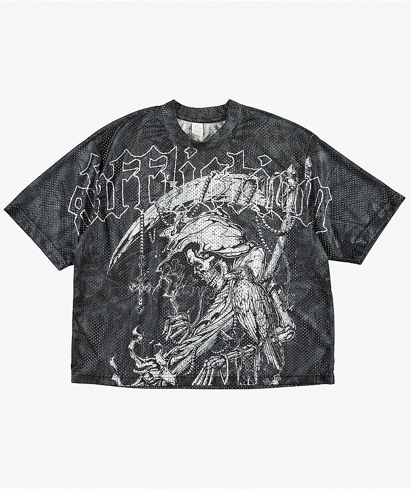 Affliction Ghost Fever Black Crop Jersey
