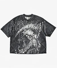 Affliction Ghost Fever Black Crop Jersey