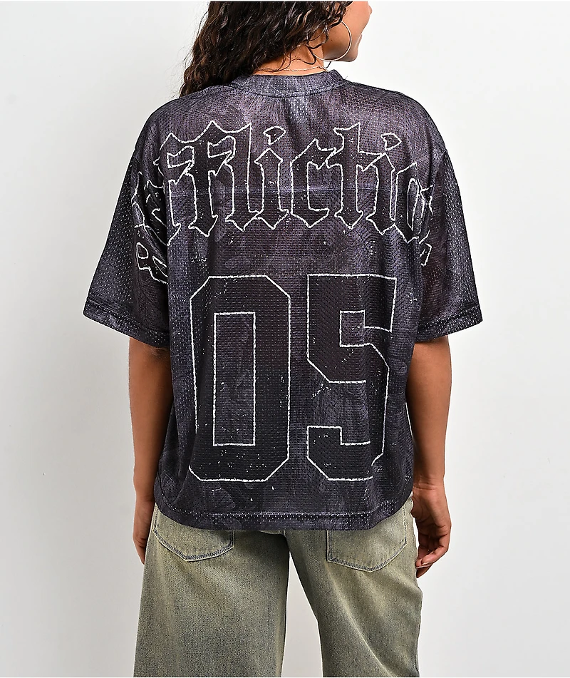 Affliction Ghost Fever Black Crop Jersey