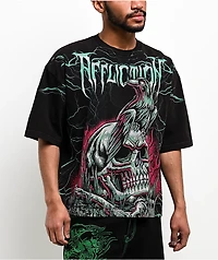 Affliction Ghost Image Black Wash Boxy T-Shirt