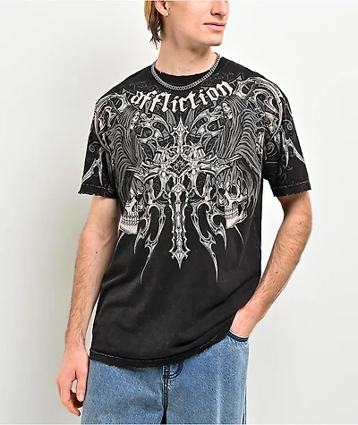 Affliction Haunted Passage Black Wash T-Shirt