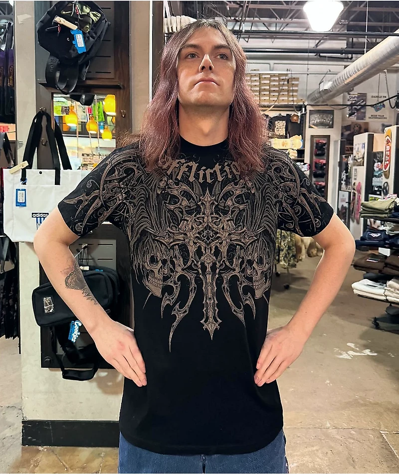 Affliction Haunted Passage Reflective Black T-Shirt