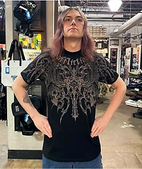 Affliction Haunted Passage Reflective Black T-Shirt