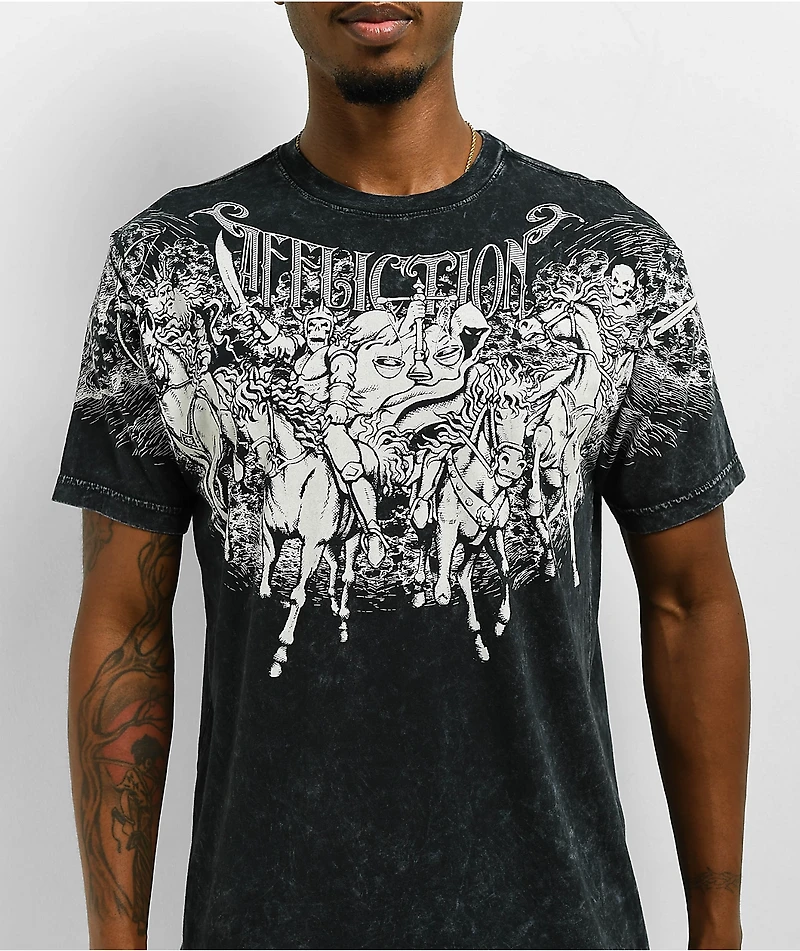 Affliction Horseman Black Lava Wash T-Shirt