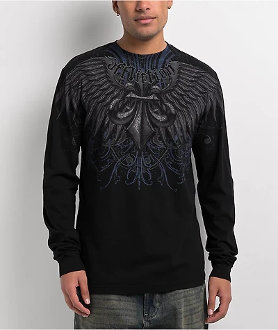 Affliction Ice Blade Black Long Sleeve T-Shirt
