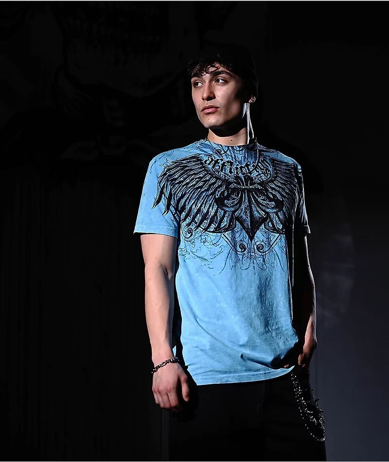 Affliction Ice Blade Blue T-Shirt