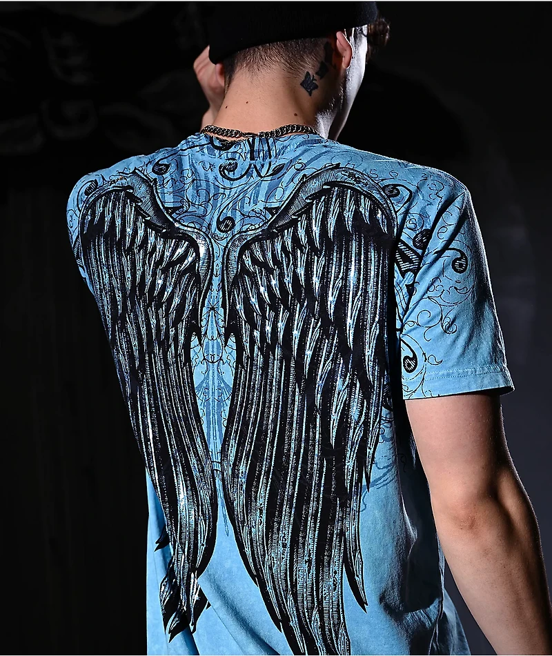 Affliction Ice Blade Blue T-Shirt