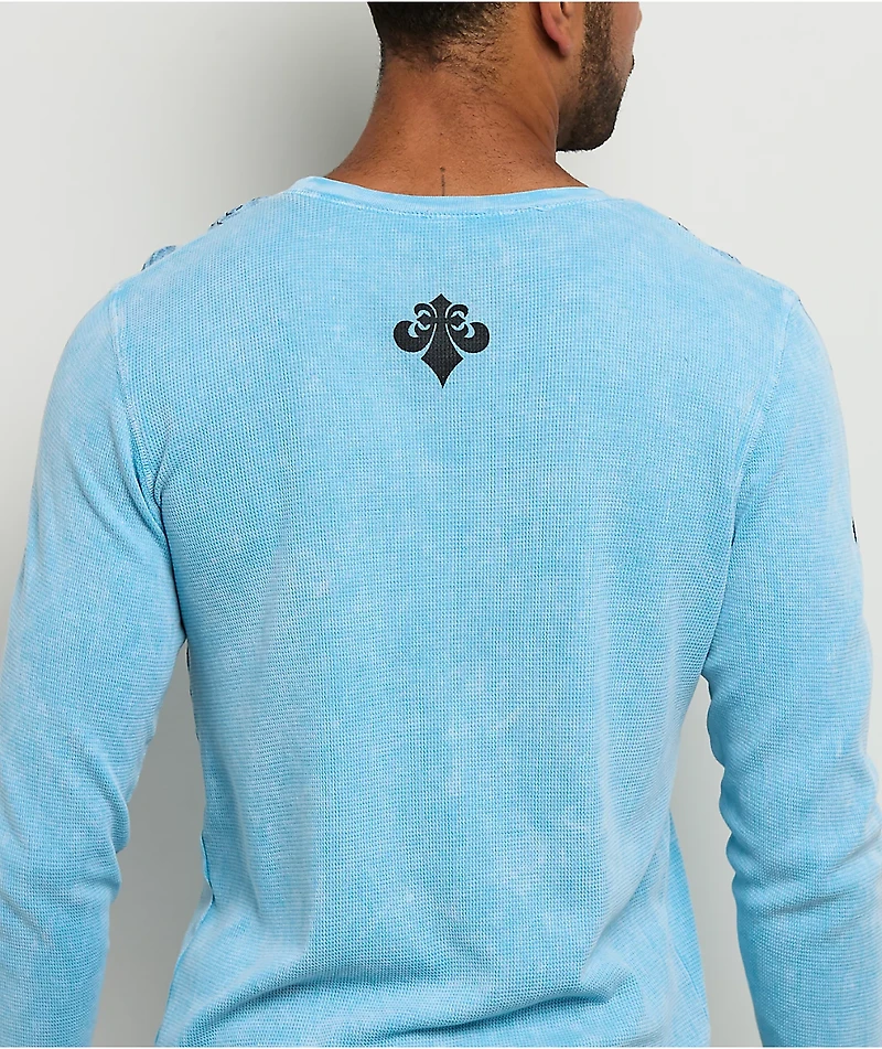 Affliction Ice Blade Blue Thermal Long Sleeve T-Shirt