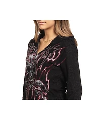 Affliction Iced Inferno Black Zip Hoodie