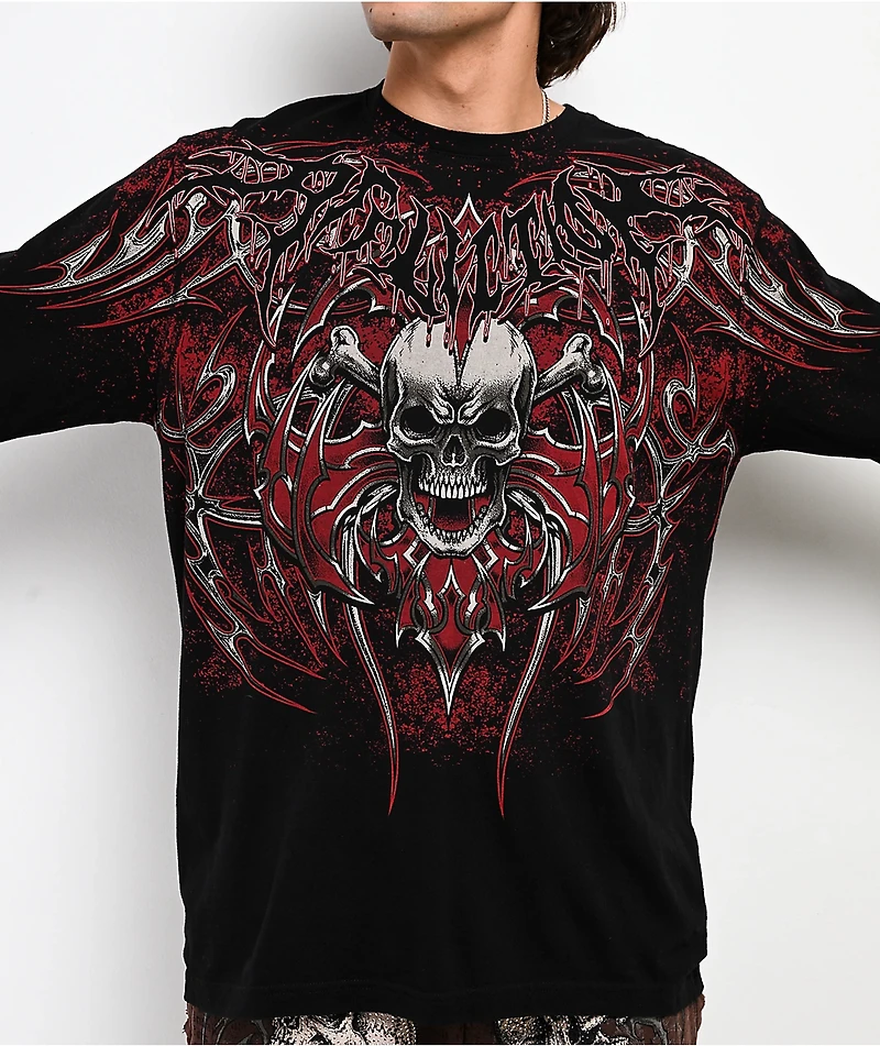 Affliction Immortal Empire Lava Black Wash T-Shirt
