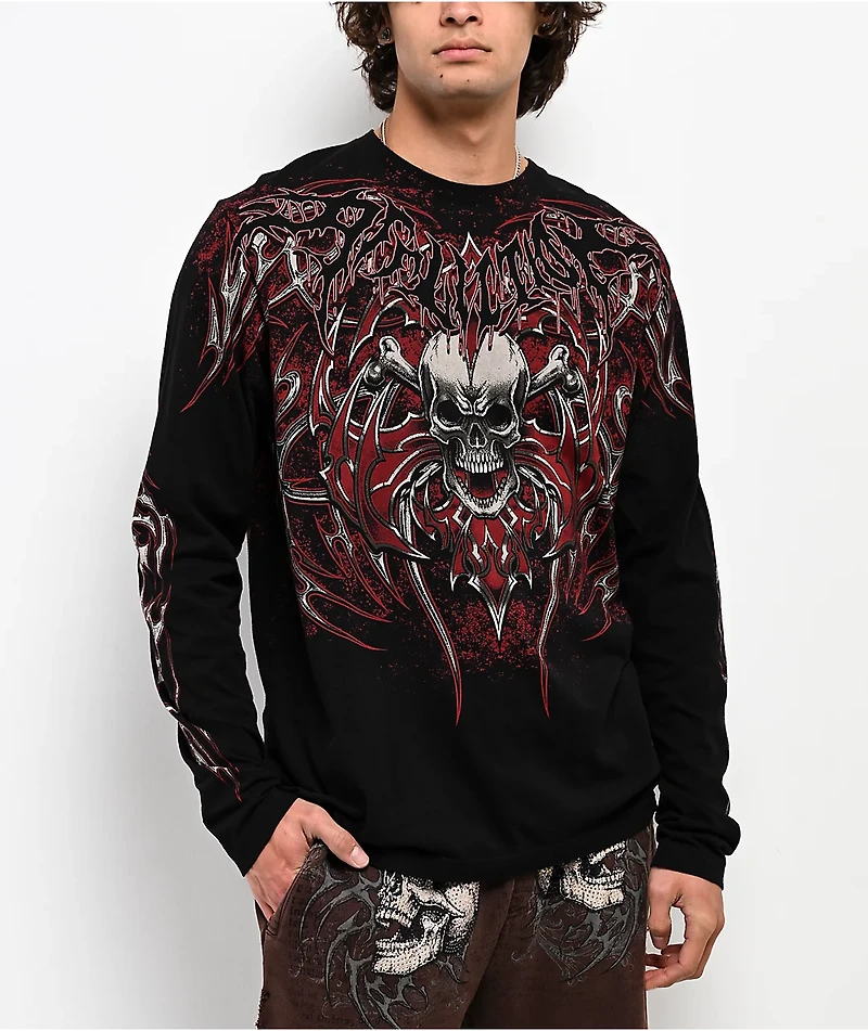 Affliction Immortal Empire Lava Black Wash T-Shirt