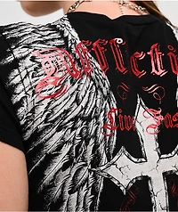 Affliction Imperial Life Black Crop T-Shirt