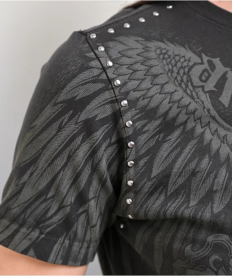 Affliction Indifference Black Wash T-Shirt