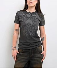 Affliction Indifference Black Wash T-Shirt