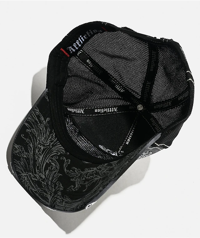 Affliction Ink Black Trucker Hat