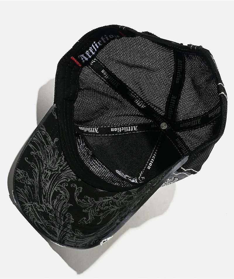 Affliction Ink Black Trucker Hat