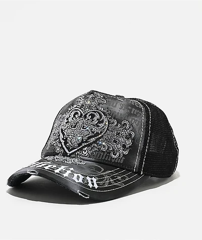 Affliction Ink Black Trucker Hat