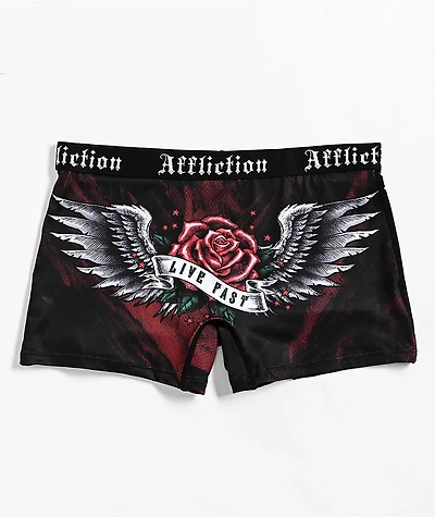 Affliction Ion Black & Red Boyshort Underwear